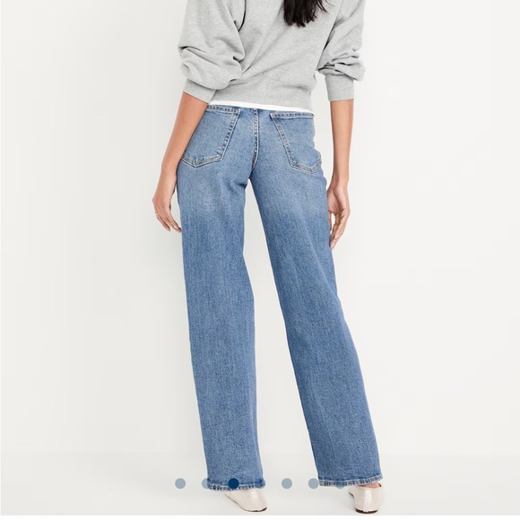 Old Navy High-Waisted OG Straight Loose Ripped Jeans Size 16 - Picture 2 of 12